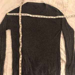 Sparkly crew neck long sleeve thin sweater